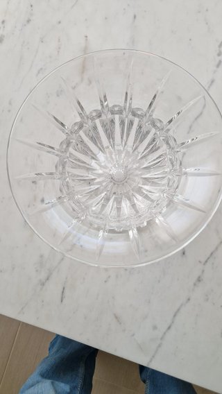 Frutero de cristal tallado