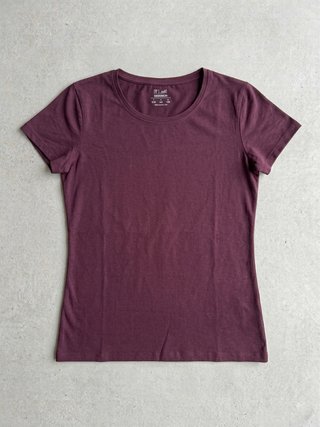 Camiseta básica mujer morada