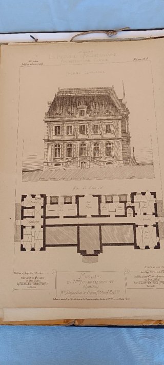 Laminas de proyectos de arquitectura año 1877