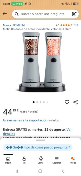 Molinos de sal y pimienta TOMEEM