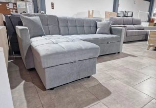 Sofá Cama Chaise Longue Gris