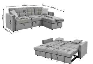 Sofá Cama Chaise Longue Gris