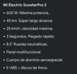 Patinete Eléctrico Xiaomi Pro 2