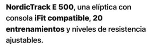 Bicicleta Elíptica NordicTrack