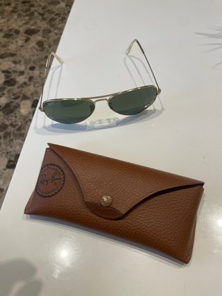 Gafas Ray-Ban Aviator Doradas Verdes