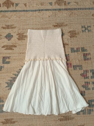 Falda midi Zara punto