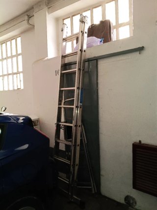Escalera acero 4m abierta / 8m l