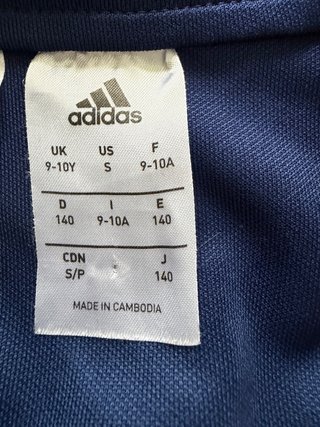 Sudadera Adidas 1/4 cremallera azul 9-10 años