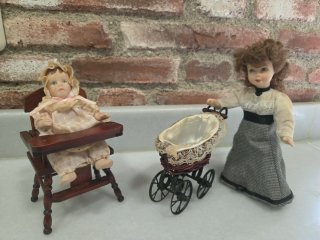 Conjunto Muñecas Porcelana Vintage de 15 cm