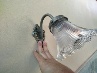 Aplique de pared antiguo metal y cristal