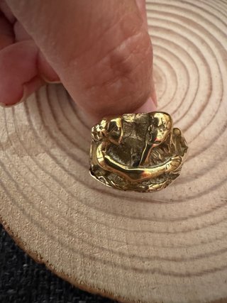 Anillo Escultórico Vintage latón 60s-80s