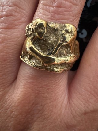 Anillo Escultórico Vintage latón 60s-80s
