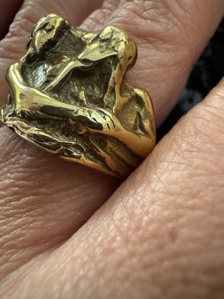 Anillo Escultórico Vintage latón 60s-80s