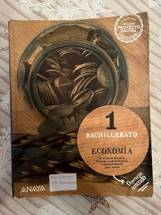 LIBRO ECONOMIA PRIMERO BACHILLERATO ANAYA