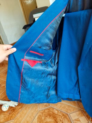 Traje de chaqueta azul hombre