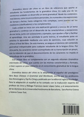 Gramática básica del chino teoría y práctica