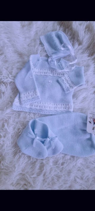 Conjunto bebé talla 0meses,  celeste