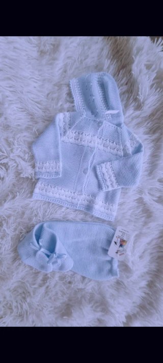 Conjunto bebé talla 0meses,  celeste