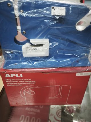APLI Maquina Cierra Bolsas Cinta Adhesiva