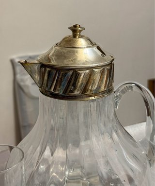 Caraffa e 6 Bicchieri Argento 800
