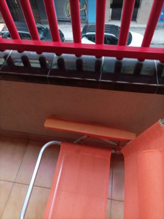 Silla playa baja naranja aluminio