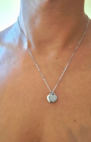 Colgante corazones acero nuevo