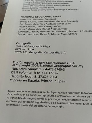 Atlas National Geographic Europa I