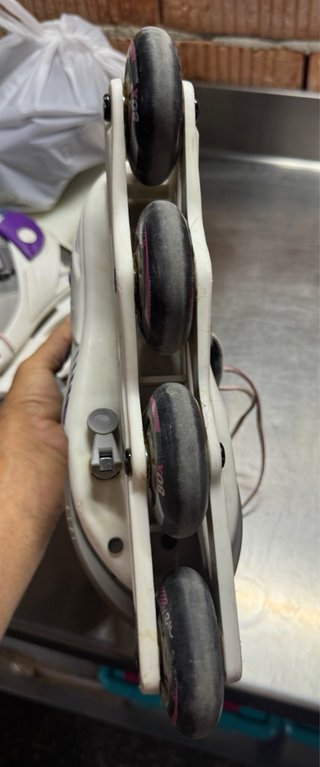 Patines en línea grises y morados talla 35-38