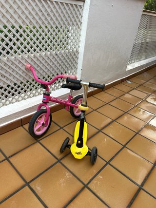 Bicicleta y patinete infantil