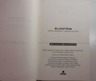 Elantris Brandon Sanderson tapa dura
