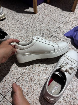Bambas Callaghan Talla 40 Plataforma Blancas