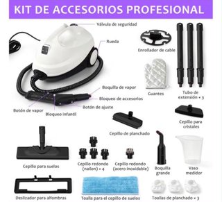 Vaporeta Limpiador Vapor 120°C 20 Accesorios