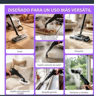 Vaporeta Limpiador Vapor 120°C 20 Accesorios