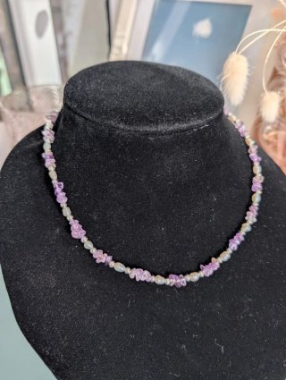 Collar Amatista y Perlas