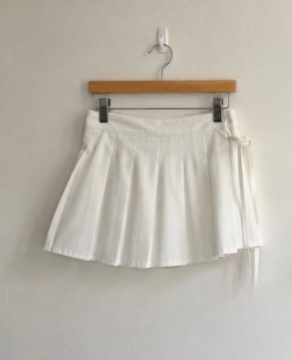 Falda plisada blanca talla única