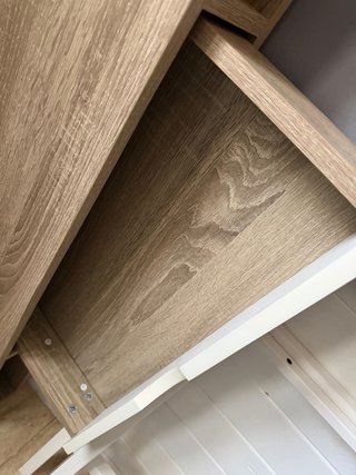 Escritorio moderno madera y blanco