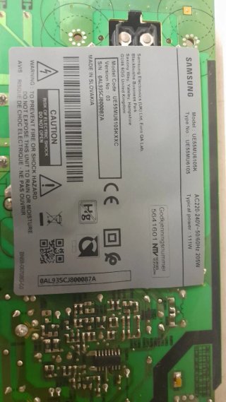 TV Samsung UE55MU6105K recambios