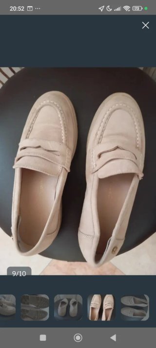 Mocasines ante beige de Xti en perfecto estado