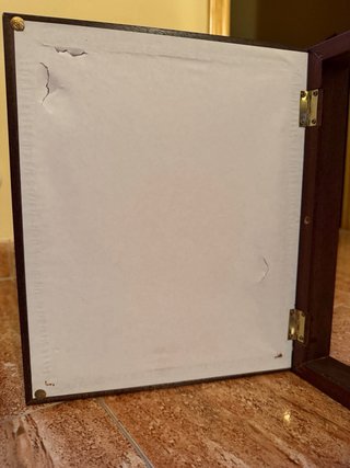 Porta llaves de madera y cristal