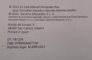 Libros de texto IES EUROPA, 1° Bachillerato