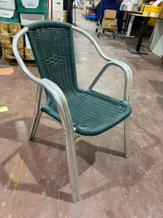 Sillas terraza aluminio y ratán sintético