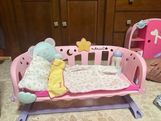 Cuna Nenuco Rosa con Accesorios