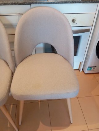 Juego de 4 sillas de comedor gris claro
