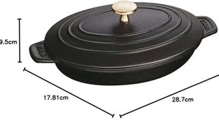 Staub Teglia Ovale Coperta Nera - NEW