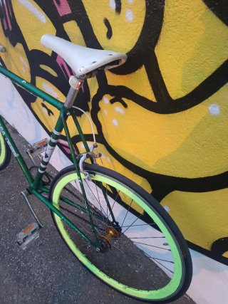 Bicicleta Rabasa Fixie Verde Neón