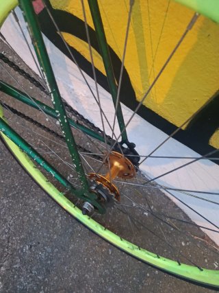Bicicleta Rabasa Fixie Verde Neón