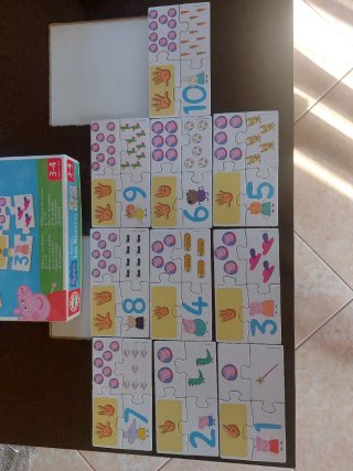 Puzzle Peppa Pig Números Educa 1-10