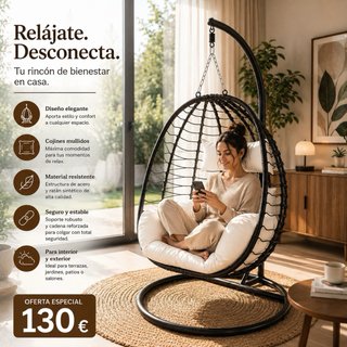Sillón Colgante Relax con Base