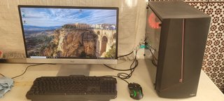 PC Gaming Completo Negro y Rojo