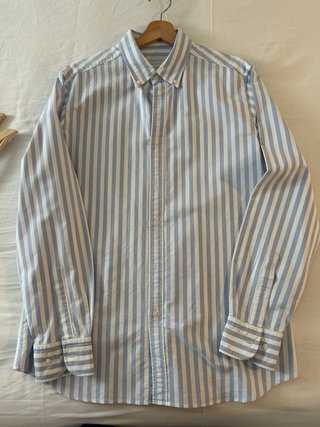 Camisa Rayas Azul y Blanco Massimo Dutti